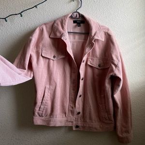F21 Baby Pink Corduroy Jacket